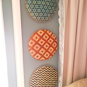 Boho basket decor set of 3